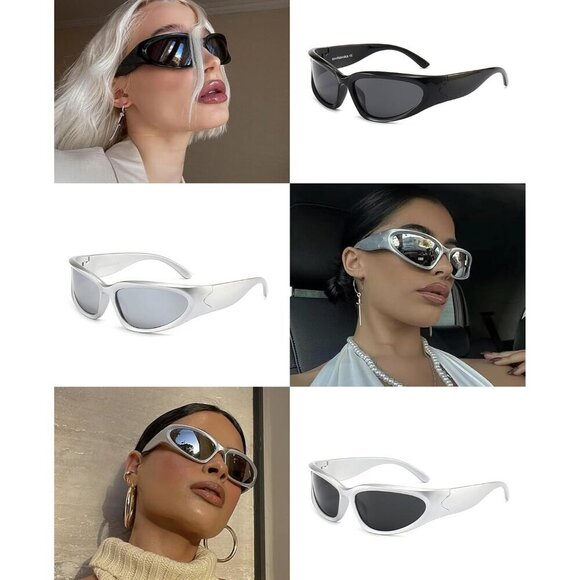 Y2K 3Pack Polarized Sunglasses Unisex Wrap Around Fashion Sport Shades UV400